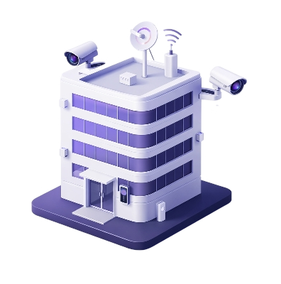 Bâtiment sécurisé - systèmes de vidéosurveillance et contrôle d'accès